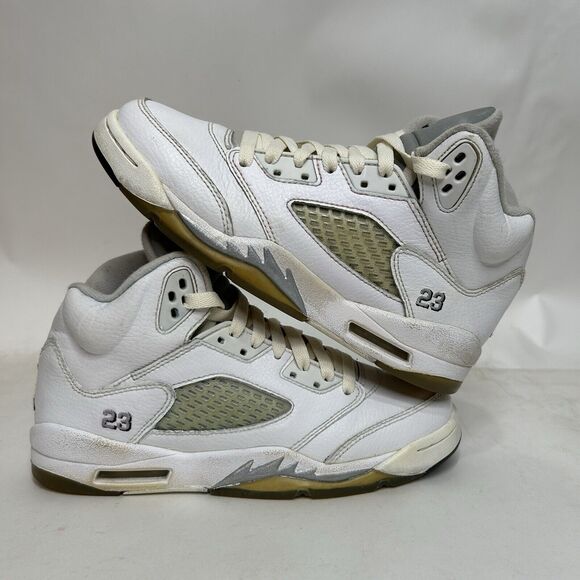 Nike Shoes Air Jordan 5 Retro BG “White Metallic” 2024 - Picture 1 of 10